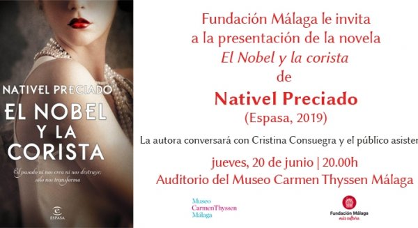 Nativel Preciado presentará su nueva novela en el Auditorio del Museo Carmen Thyssen