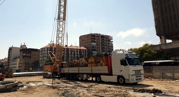 Finaliza la ejecución de las pantallas en las obras del Metro de Málaga