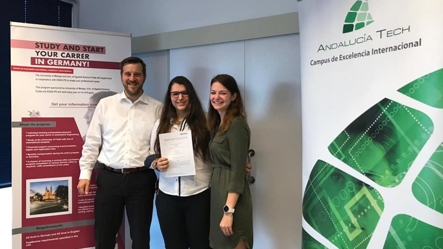 Tres estudiantes de ingeniería de la UMA recibirán formación dual en Alemania