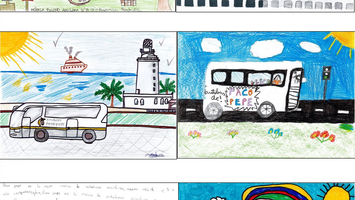 El concurso de dibujo de Autobuses Paco distingue a cinco colegios por el fomento de la seguridad en el transporte escolar