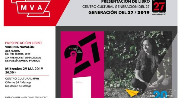 La escritora Virginia Navalón presenta en el MVA su poemario ganador del XIX Premio Internacional de Poesía Emilio Prados