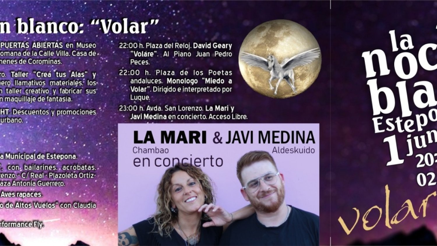 La Noche en Blanco de Estepona trae como protagonistas la II 'Shopping Night' y un concierto de ‘La Mari’ y Javi Medina