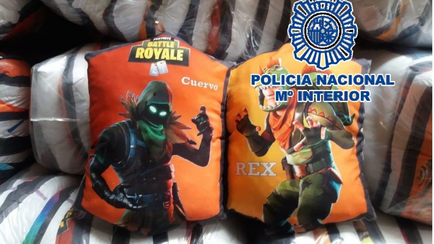 La Policía Nacional interviene más de 800 cojines falsificados con la imagen de un popular videojuego