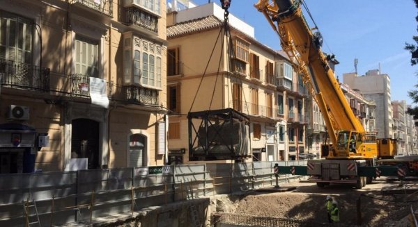 La UTE del Metro de Málaga restituye el muro oeste del Fuerte de San Lorenzo