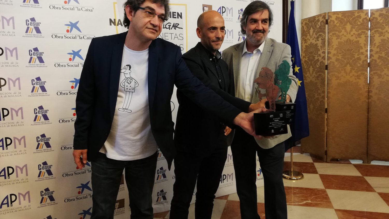 Idígoras, Pachi y César Oroz han sido los premiados en el II Certamen ‘Elgar’ de Viñetas Periodísticas