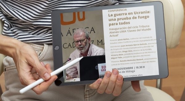Una charla de Jesús Núñez sobre la guerra en Ucrania inaugura el ciclo de conferencias Tribuna Ateneo-UMA