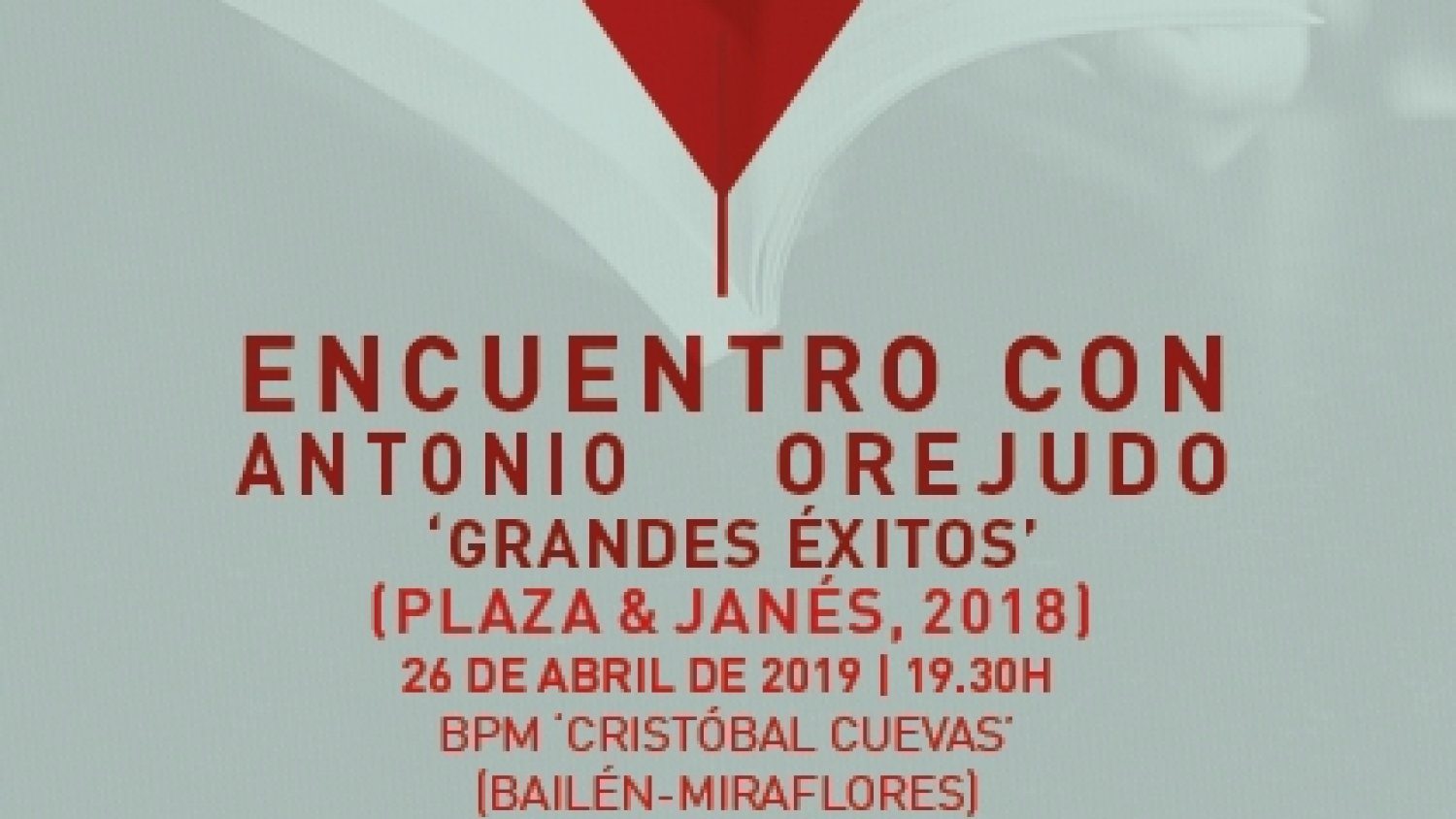 El V Ciclo 'Encuentros con Autores' acoge la obra 'Grandes éxitos' de Antonio Orejudo