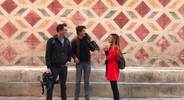 La televisión francesa TF1 graba un reportaje turístico sobre Málaga