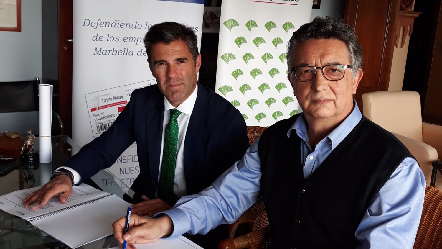 Unicaja Banco renueva su apoyo a los empresarios y pymes de Apymem de Marbella