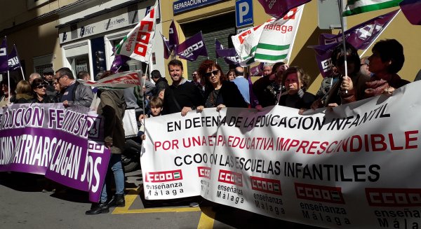 CCOO se moviliza en defensa del personal del primer ciclo de Educación Infantil contra su precariedad laboral