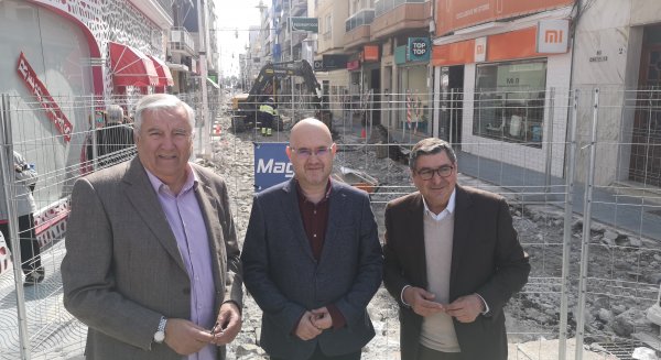 Avanzan las obras para la conversión de calle del Mar en un gran bulevar peatonal