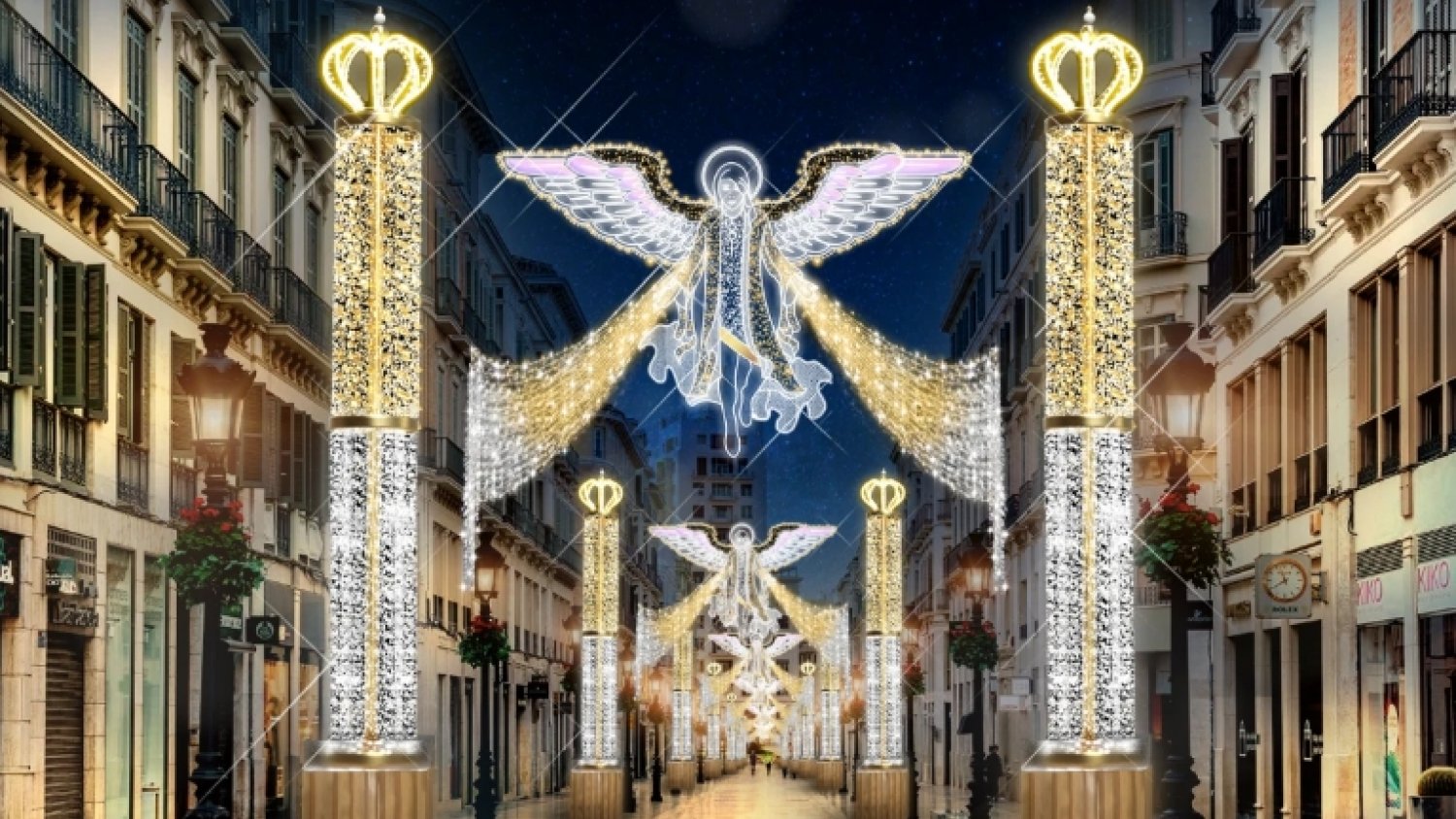Málaga enciende mañana su alumbrado navideño con una nueva decoración en Calle Larios