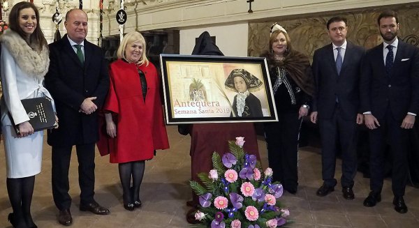 El Alcalde de Antequera asiste a la presentación del cartel anunciador de la Semana Santa 2019