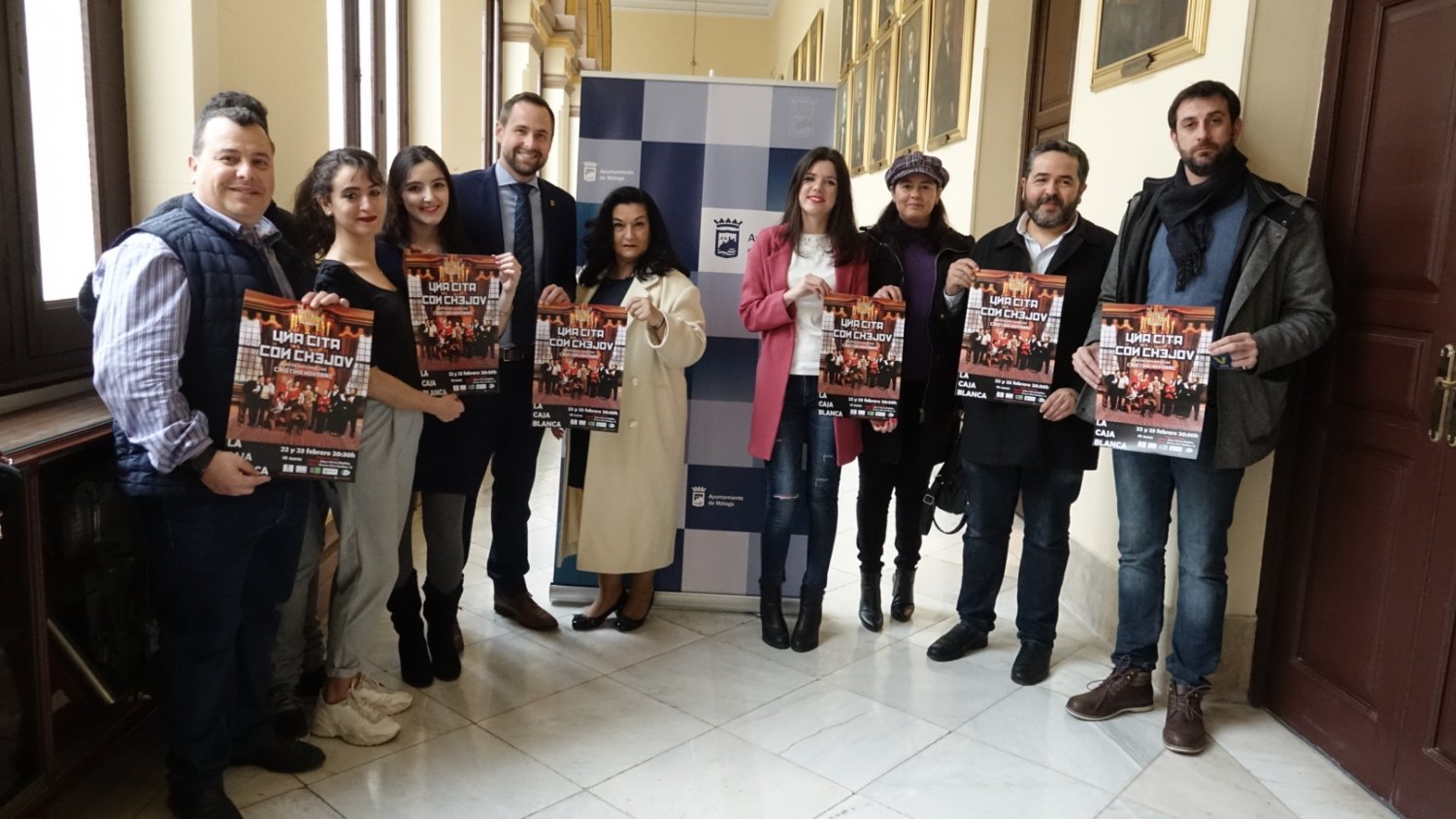 Comediantes malagueños teatro representa 'Una cita con Chejov' en la Caja Blanca
