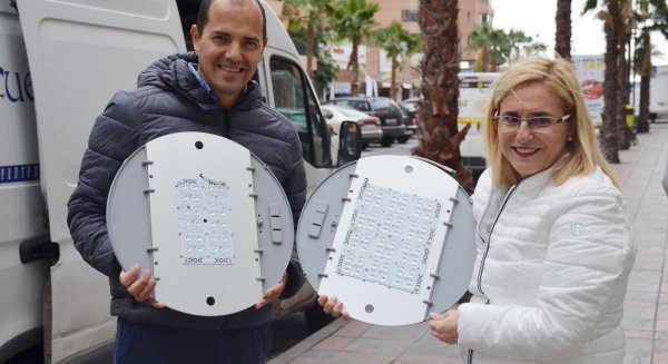 Fuengirola optimiza la iluminación de la calle Jacinto Benavente en intensidad y disminuir el consumo