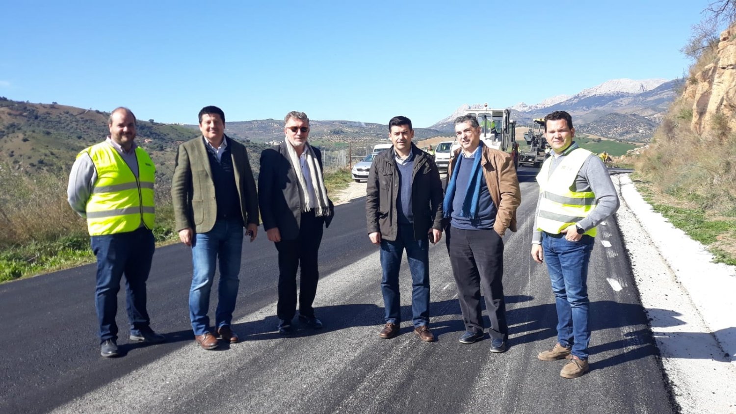 La Diputación ultima el arreglo de un nuevo tramo de la carretera entre Riogordo y Benamargosa