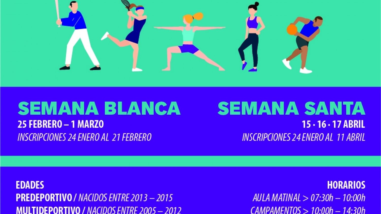 Se abren las inscripciones para los campamentos de Semana Blanca y Semana Santa 2019