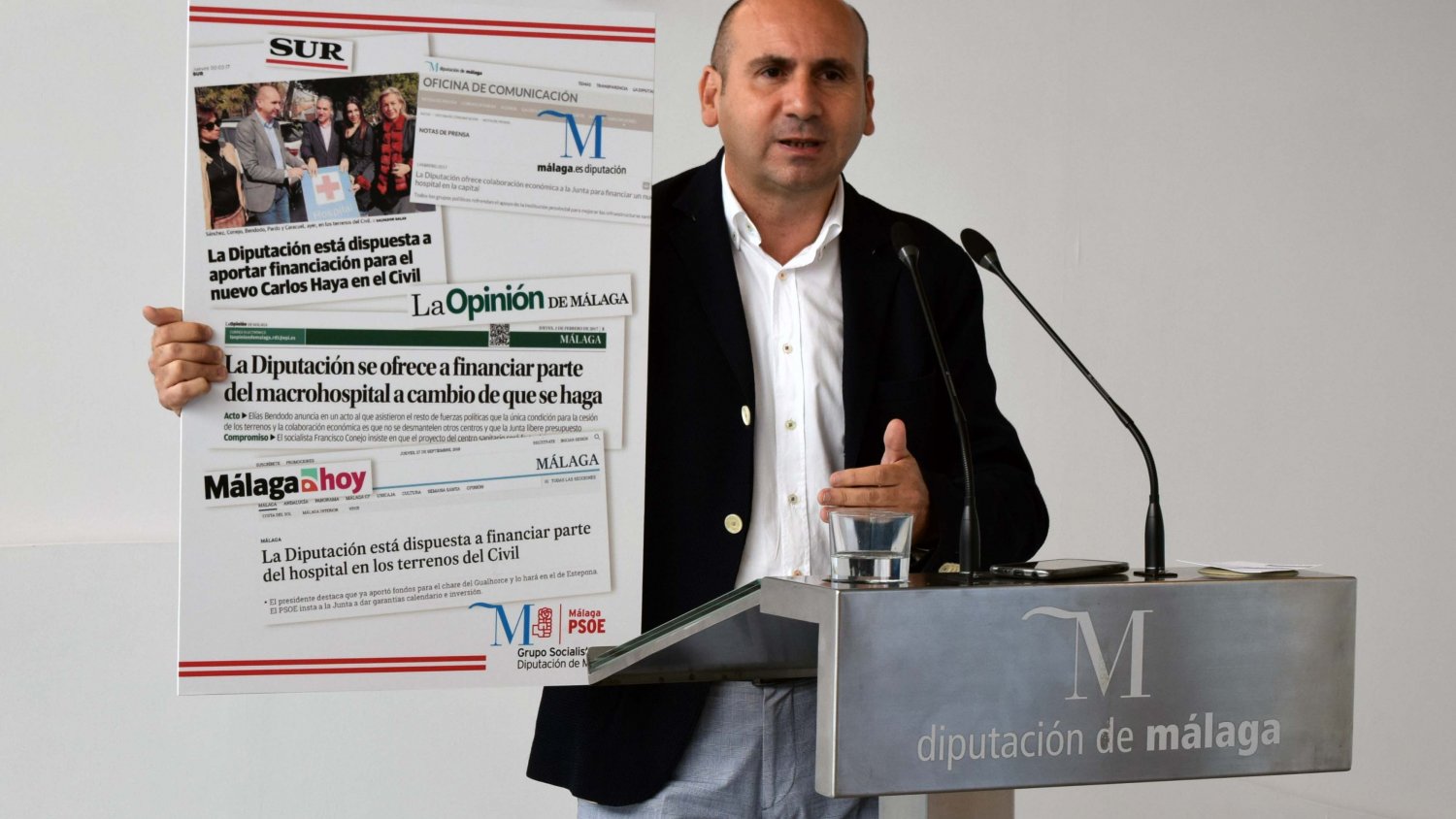 El PSOE acusa a Bendodo de retrasar la licitación del nuevo hospital de Málaga