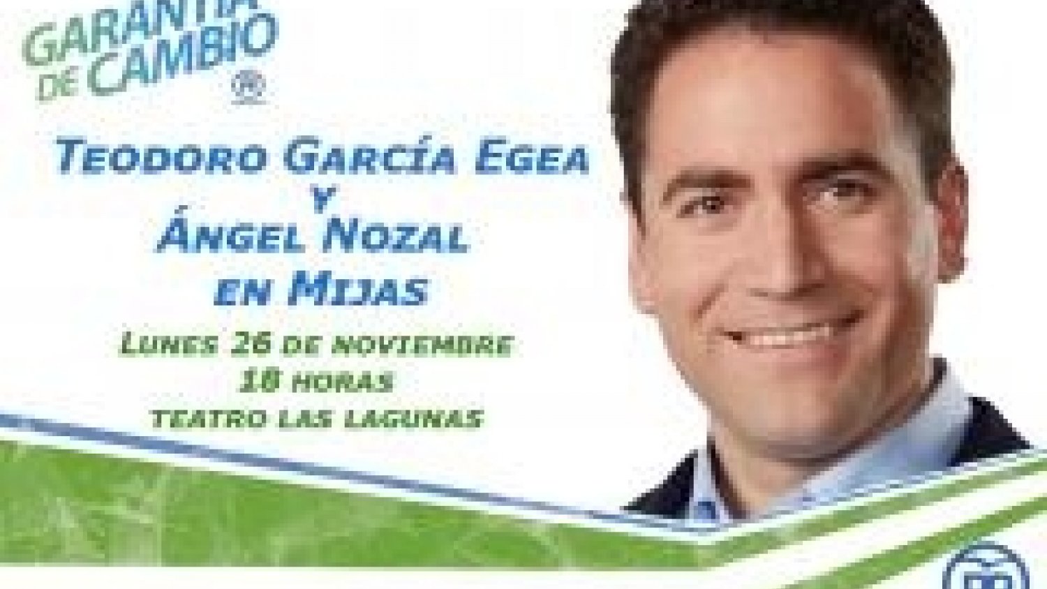 Teodoro García Egea y Ángel Nozal darán un mitin, el lunes 26, en el teatro de Las Lagunas