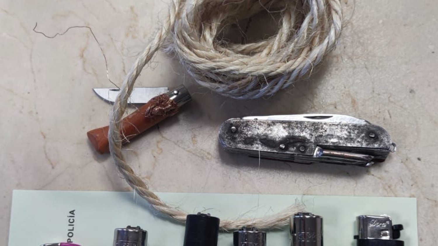 La Policía Local de Málaga detiene a un pirómano como presunto autor de varios incendios