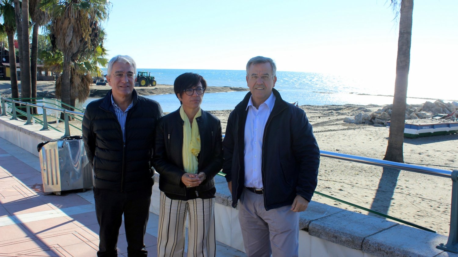 Estepona y Subdelegación del Gobierno informan sobre las actuaciones realizadas en playas tras el temporal