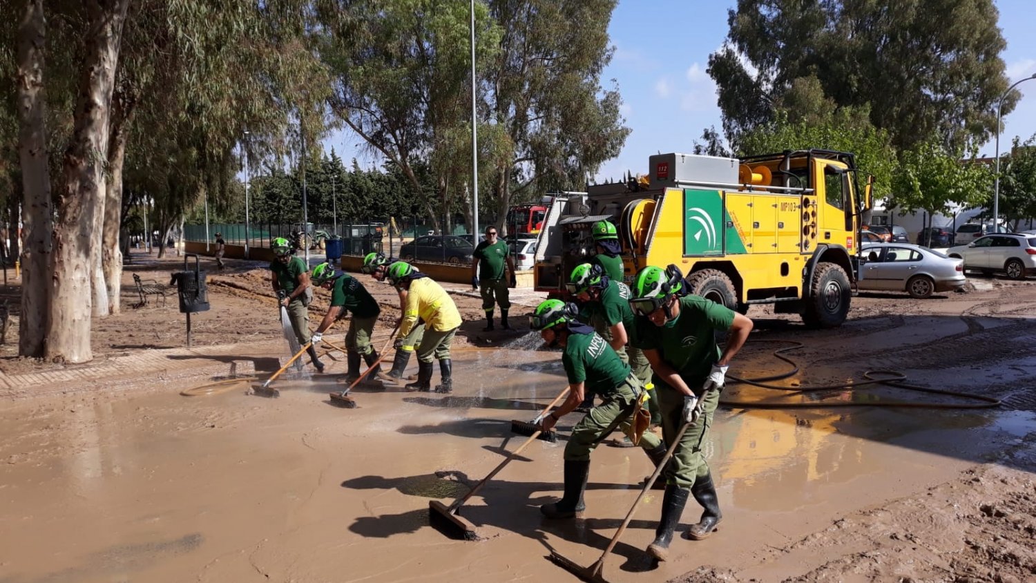 El Plan Infoca se vuelca ante las emergencias de las inundaciones en Málaga