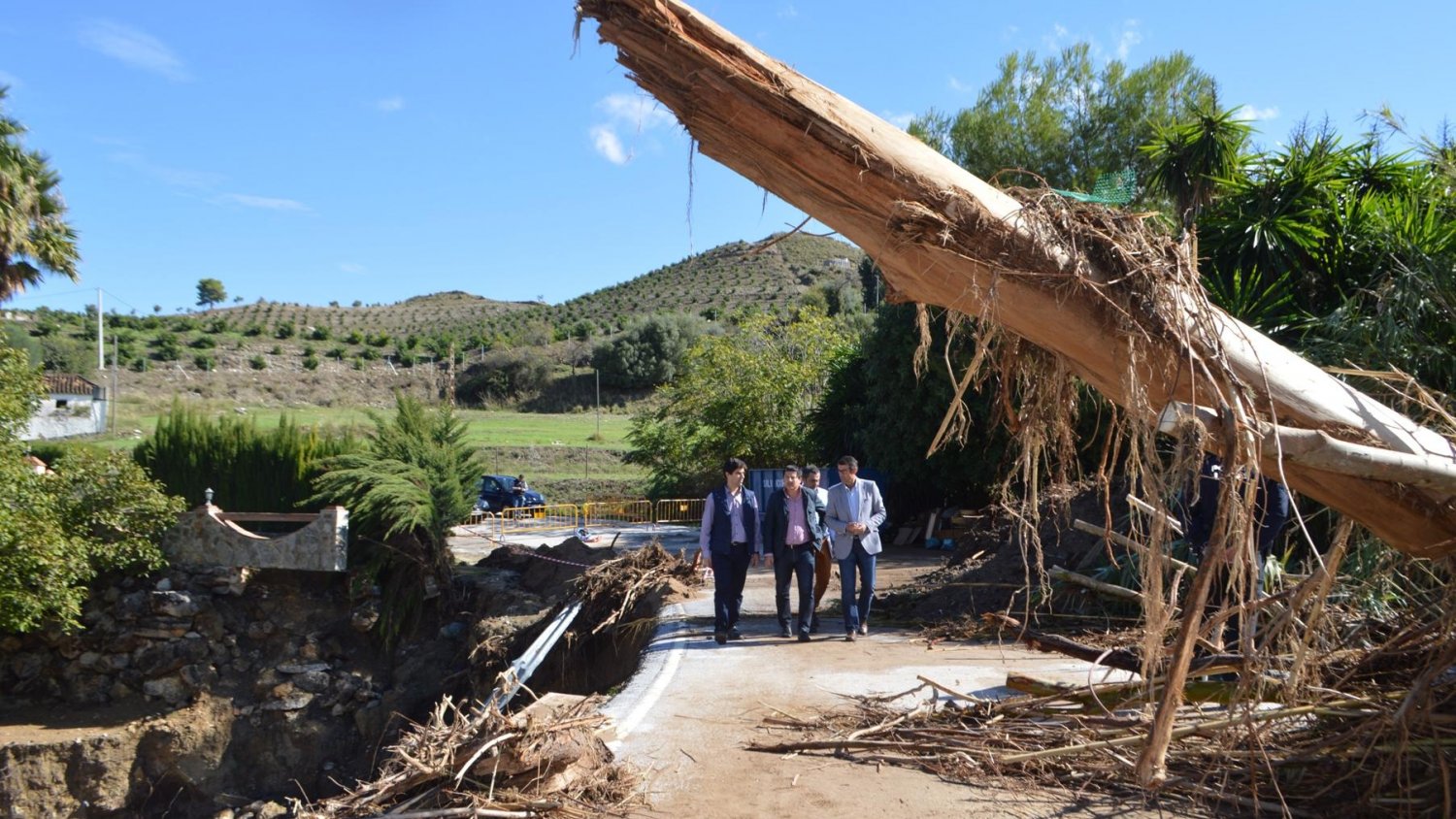 La Diputación ayudará a Coín para paliar los daños causados por las lluvias