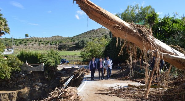 La Diputación ayudará a Coín para paliar los daños causados por las lluvias