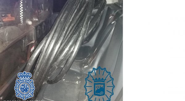 Detienen a cuatro personas tras sustraer 100 metros de cableado de telecomunicaciones en la carretera Campanillas-Colmenarejo