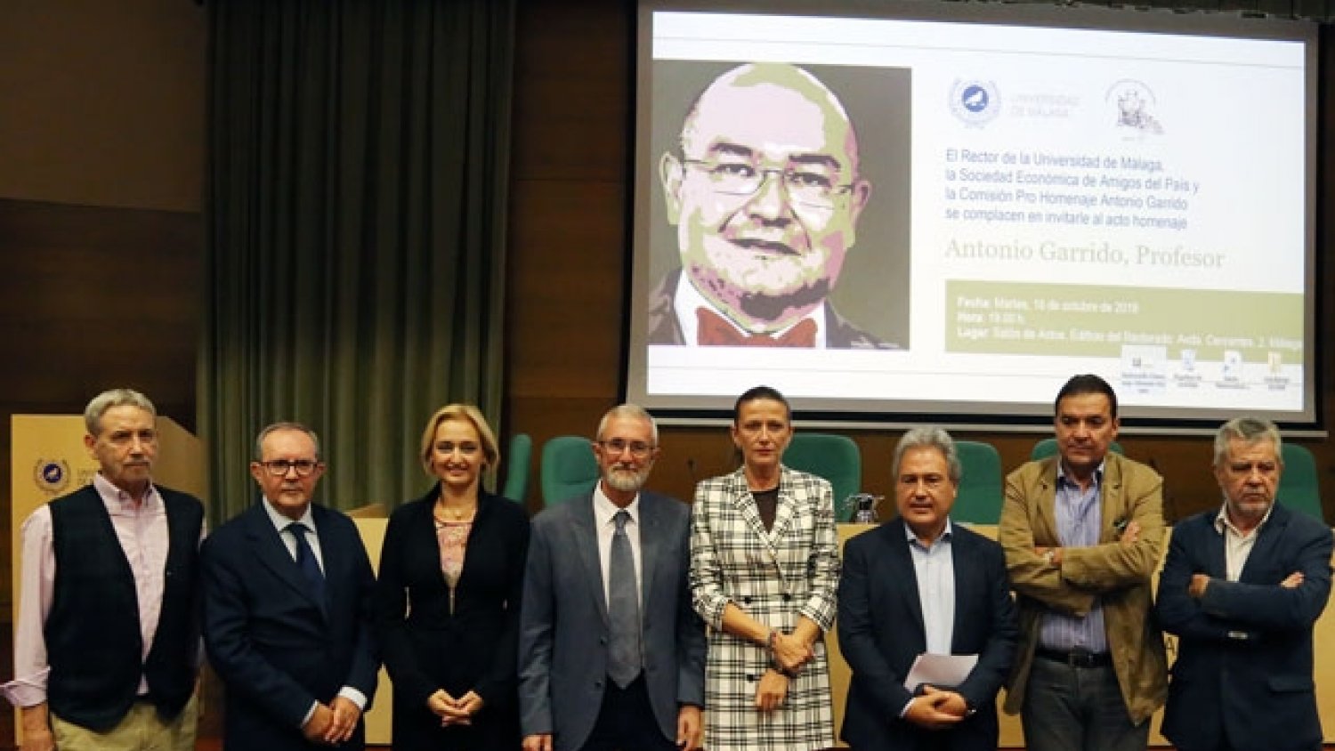 La UMA rinde un homenaje póstumo a Antonio Garrido Moraga