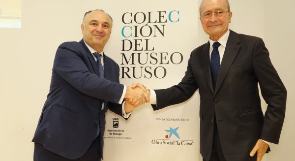 El Ayuntamiento de Málaga y la Obra Social La Caixa firman un acuerdo de colaboración con la colección del Museo Ruso y La Casa Natal