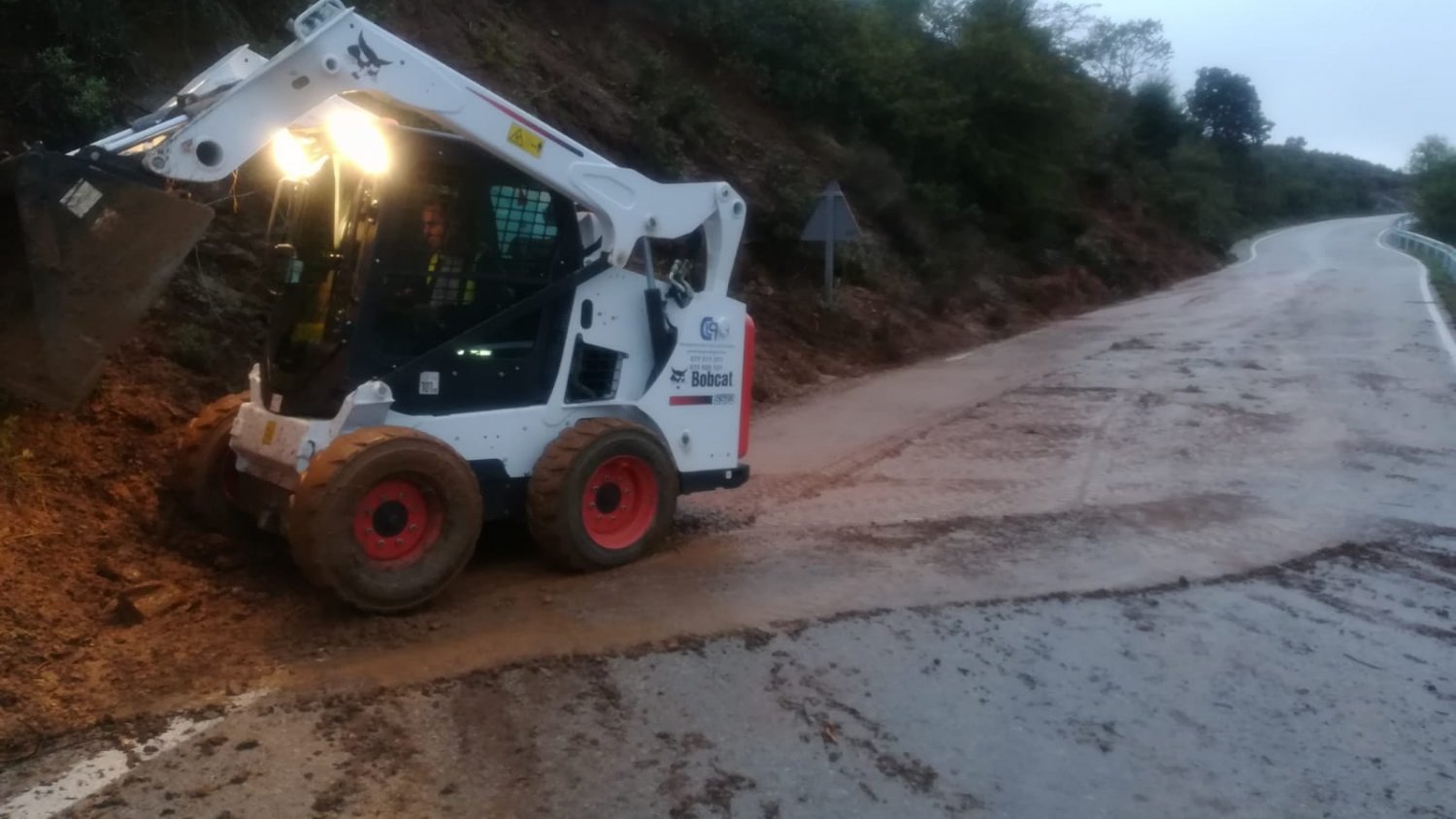 La Diputación actúa en 18 carreteras provinciales afectadas por el temporal de lluvias