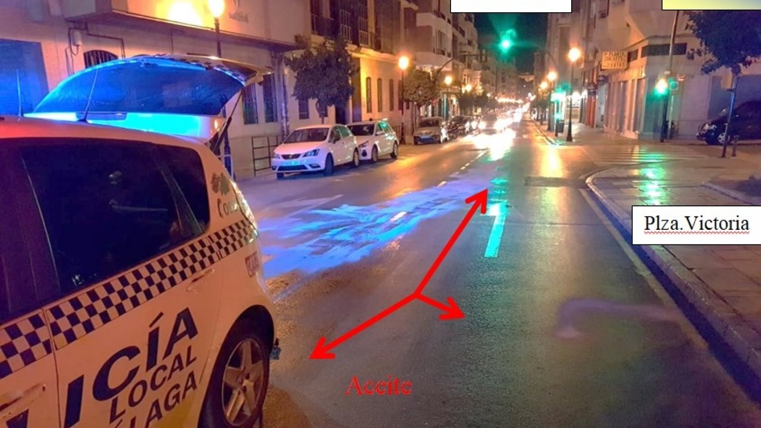 Detienen a un individuo que derramó cuatro litros de aceite en la calzada con el objetivo de provocar accidentes