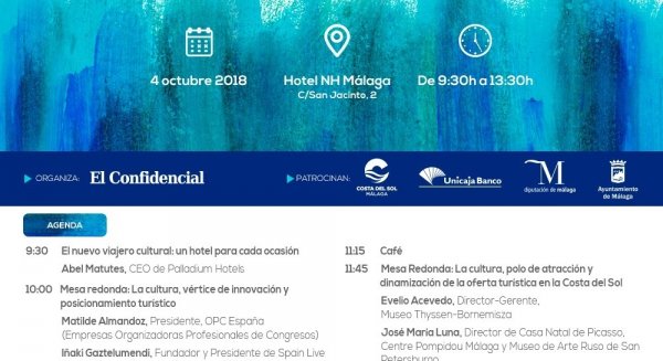 La transformación cultural de Málaga y su influencia en el turismo, a debate en el foro 'La cultura como motor de un nuevo turismo'