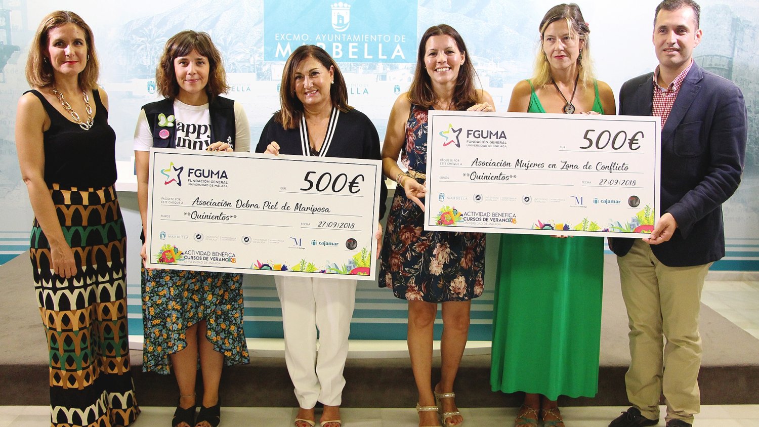 La Fundación General de la UMA entrega 1.000 euros a las asociaciones DEBRA Y MZC