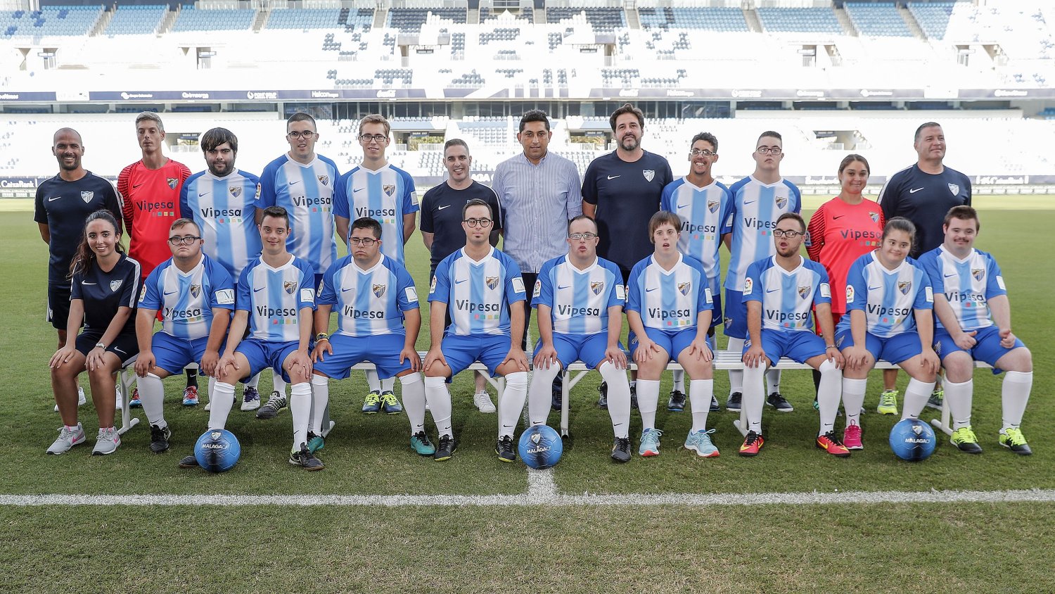 La Diputación apadrina el proyecto Escuela de Fútbol de Discapacidad Intelectual de la Fundación de Málaga CF