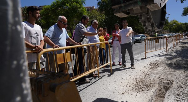 Las obras de la red de baldeo de Ciudad Jardín alcanzan el 50% de ejecución