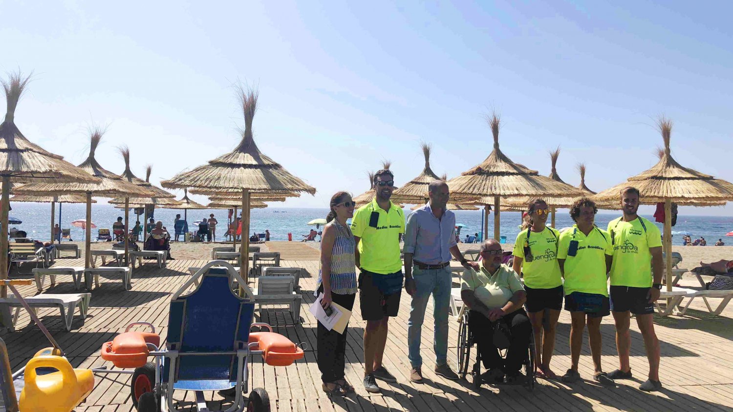 Fuengirola logra la gratuidad para personas con discapacidad de la parcela adaptada de la playa de Las Gaviotas