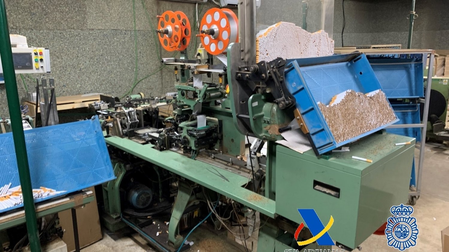 Desarticulada una organización que gestionaba una fábrica de producción clandestina de tabaco