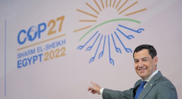 Moreno solicita al Gobierno que defienda la candidatura de Andalucía para albergar la Cumbre del Clima de 2025