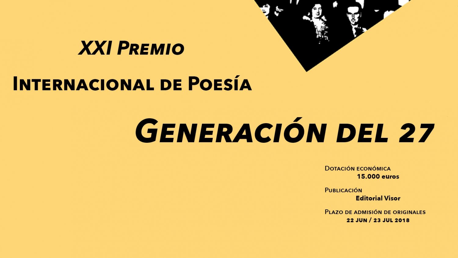 La Diputación abre la convocatoria de los certámenes internacionales de poesía en castellano 'Generación del 27' y 'Emilio Prados'