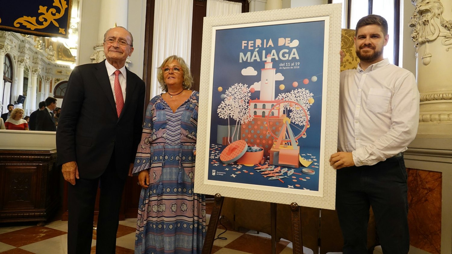 La biznaga y la Farola, sellos incuestionables en el nuevo cartel de la Feria de Málaga