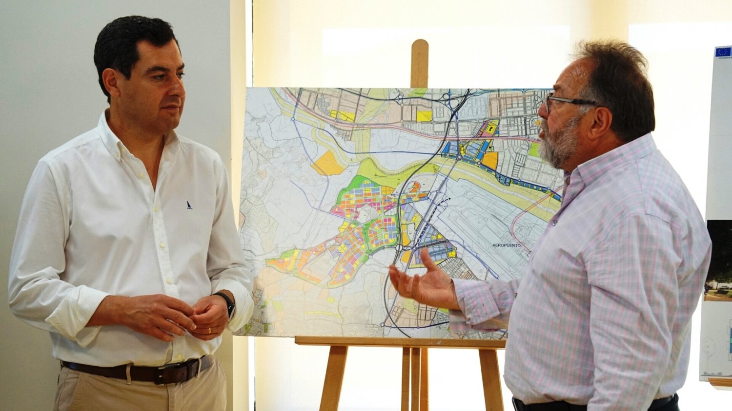 Juanma Moreno exige a la Junta su apoyo a la Ciudad Aeroportuaria para generar empleo y riqueza