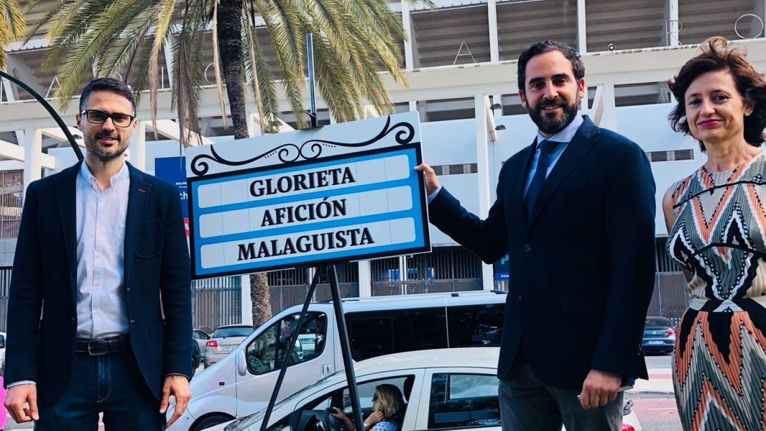 El PSOE pide que la glorieta 'Al Thani' pase a llamarse 'Glorieta Afición Malaguista'