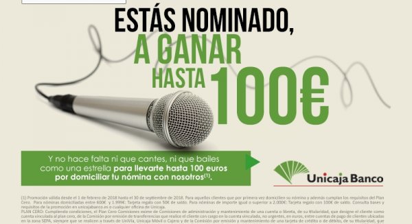 Unicaja Banco ofrece ventajas exclusivas a los clientes que domicilien su nómina por primera vez