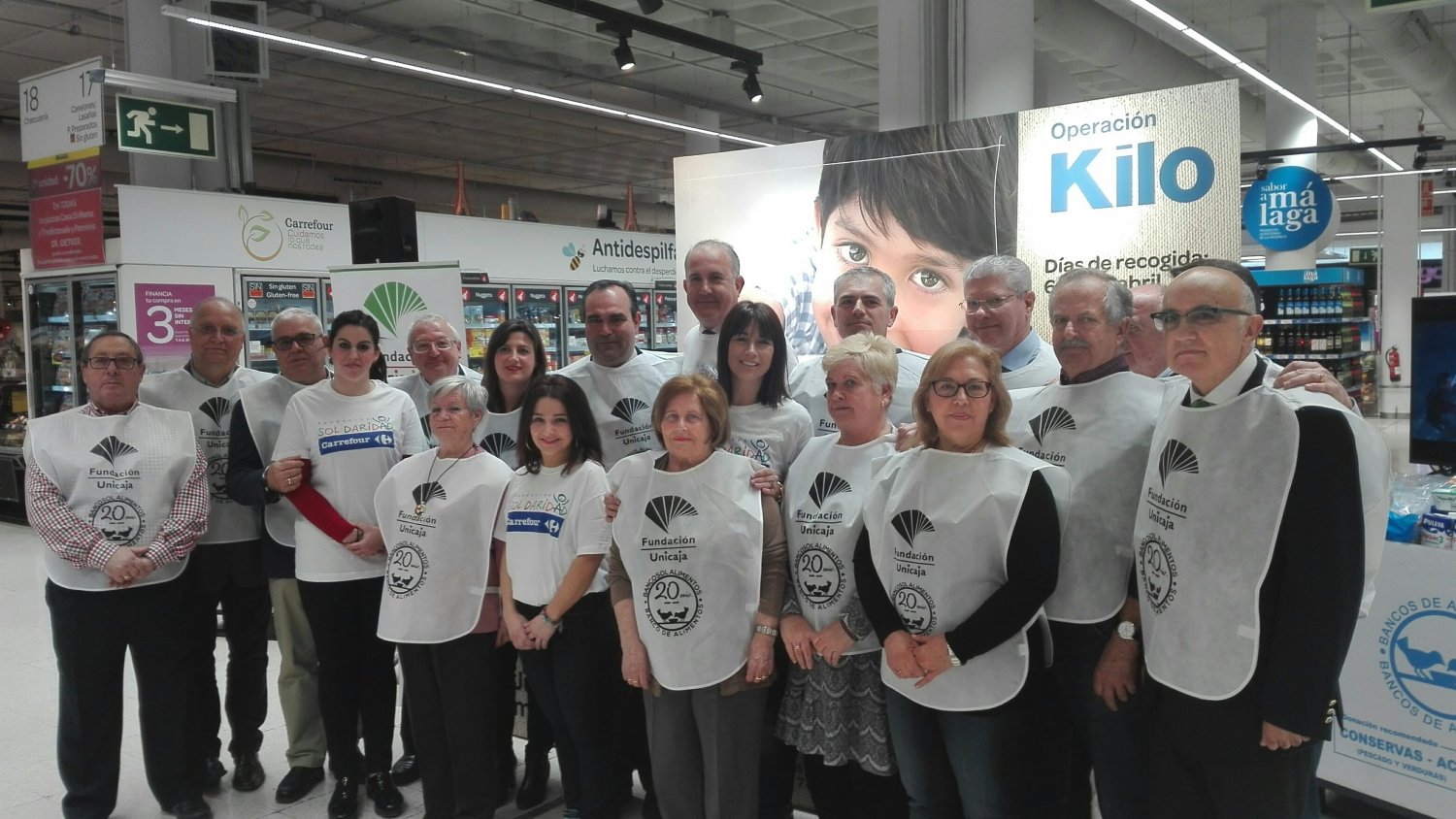 Carrefour arranca su tradicional 'Operación Kilo' en Málaga igualando la aportación de sus clientes