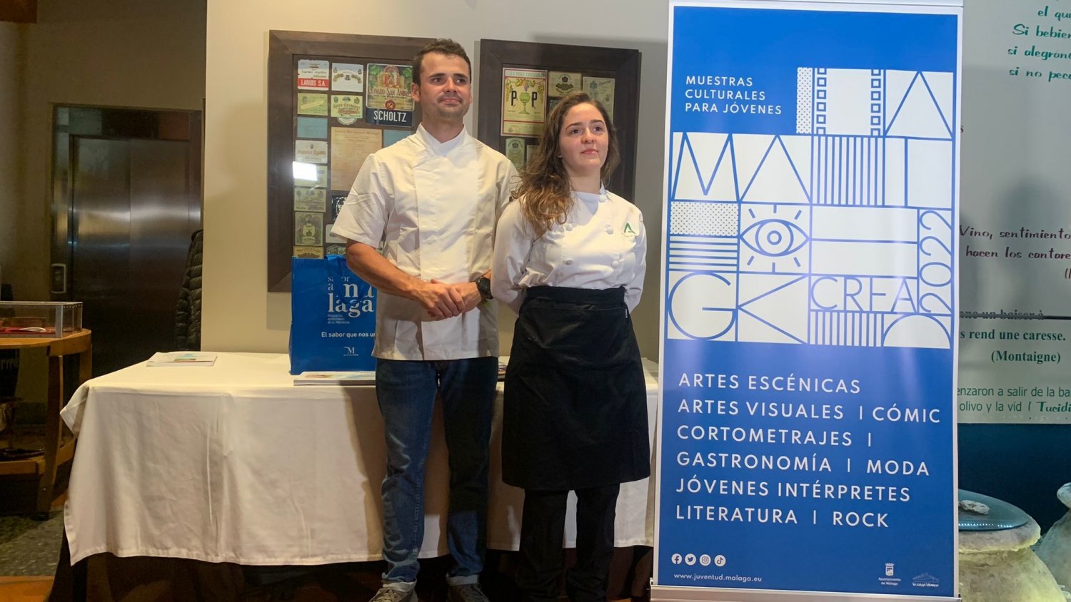 Álvaro Salido y María Teresa Alvar, premiados en la muestra MálagaCrea de Gastronomía