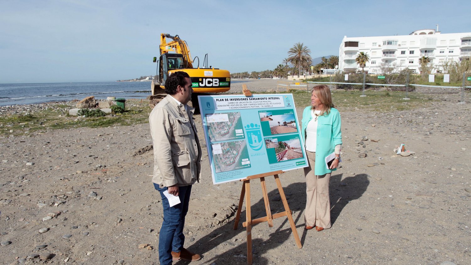 Marbella inicia los trabajos para reubicar el colector entre Ventura del Mar y el río Guadaiza