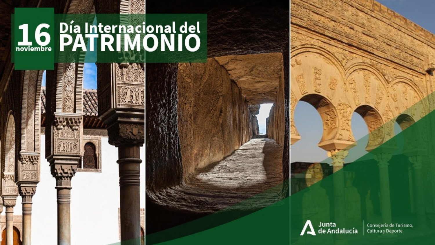 La Alhambra, los Dólmenes de Antequera y Medina Azahara, protagonistas del Día del Patrimonio