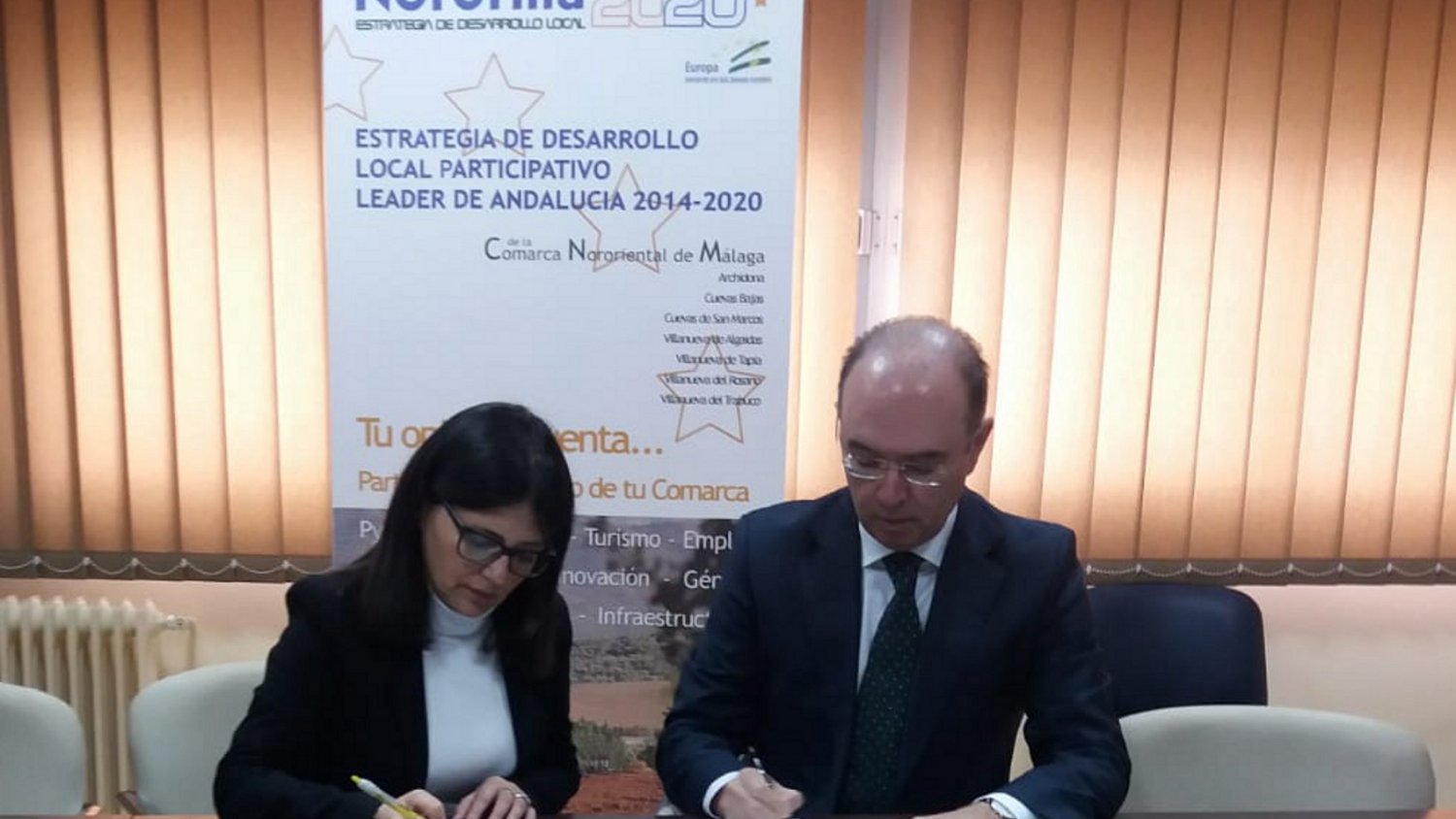 Unicaja Banco renueva su apoyo al Grupo de Desarrollo Rural Nororma para financiar la actividad de promoción de la comarca nororiental de Málaga